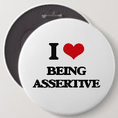 Badge Rond 15,2 Cm J'aime être autoritaire (Devant & derrière)