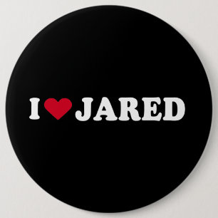 BADGE ROND 15,2 CM J'AIME JARED