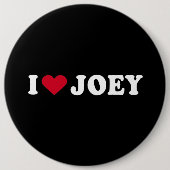 BADGE ROND 15,2 CM J'AIME JOEY (Devant)