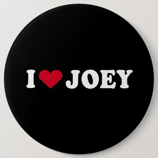 BADGE ROND 15,2 CM J'AIME JOEY (Devant)