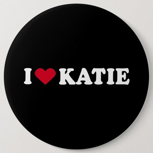 BADGE ROND 15,2 CM J'AIME KATIE2 (Devant)