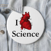 Badge Rond 15,2 Cm J'aime la Science (En situation)