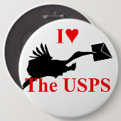 Badge Rond 15,2 Cm J'aime le bouton Poste (Devant & derrière)