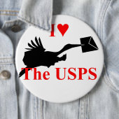 Badge Rond 15,2 Cm J'aime le bouton Poste (En situation)