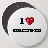 Badge Rond 15,2 Cm J'aime l'EFFICACITÉ (Devant & derrière)