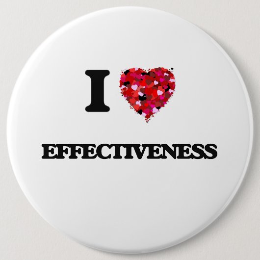 Badge Rond 15,2 Cm J'aime l'EFFICACITÉ (Devant)