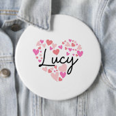 Badge Rond 15,2 Cm J'aime Lucy (En situation)