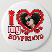 Badge Rond 15,2 Cm J'Aime Mon Petit Amis Personnalisé (Devant)