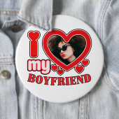 Badge Rond 15,2 Cm J'Aime Mon Petit Amis Personnalisé (En situation)