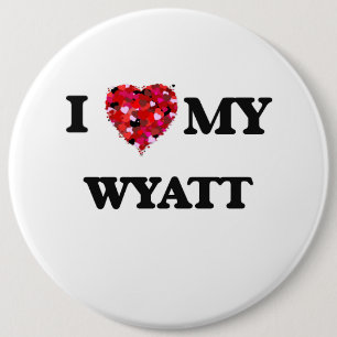 Badge Rond 15,2 Cm J'aime MON Wyatt