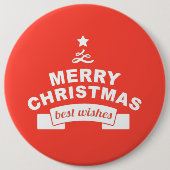 Badge Rond 15,2 Cm J'aime Noël avec compassion (Devant)