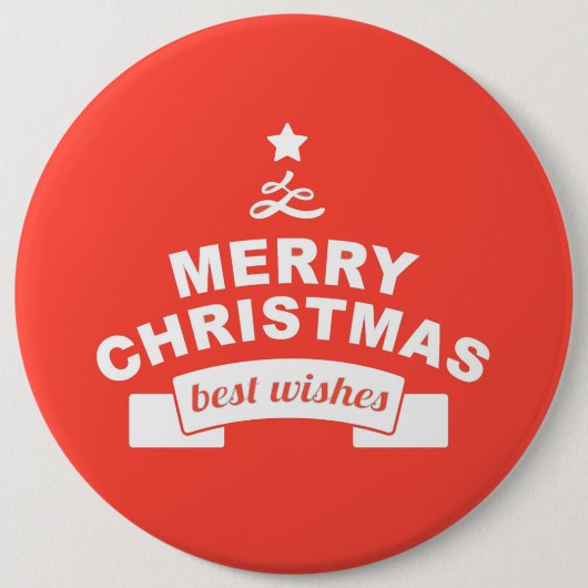 Badge Rond 15,2 Cm J'aime Noël avec compassion (Devant)