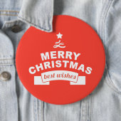 Badge Rond 15,2 Cm J'aime Noël avec compassion (En situation)