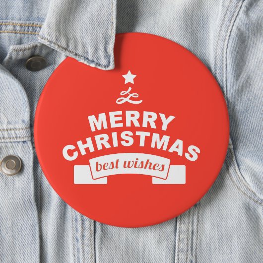 Badge Rond 15,2 Cm J'aime Noël avec compassion (En situation)