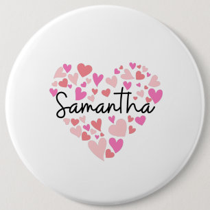 Badge Rond 15,2 Cm J'aime Samantha