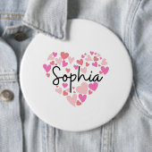Badge Rond 15,2 Cm J'aime Sophia (En situation)