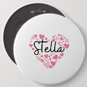 Badge Rond 15,2 Cm J'aime Stella (Devant & derrière)
