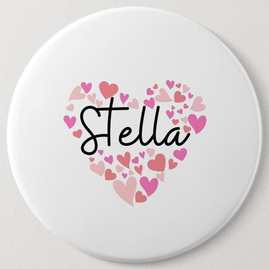 Badge Rond 15,2 Cm J'aime Stella (Devant)