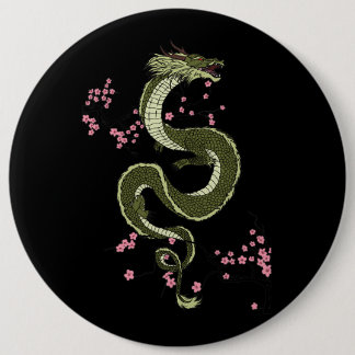 Badge Rond 15,2 Cm Japonais Tokyo Dragon asiatique style 80's rétro 3