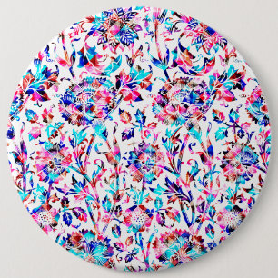 Badge Rond 15,2 Cm Jardin floral de style rétro