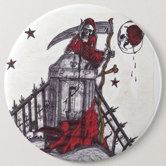 Badge Rond 15,2 Cm J'avais attendu le bouton (Devant)