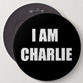 BADGE ROND 15,2 CM JE SUIS CHARLIE (Devant & derrière)