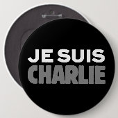 Badge Rond 15,2 Cm Je Suis Charlie (Devant & derrière)