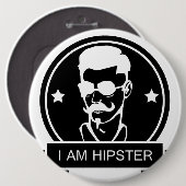 Badge Rond 15,2 Cm Je suis hippie (Devant & derrière)