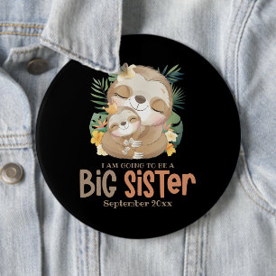 Badge Rond 15,2 Cm Je Vais Être Un Grand Faire-part Soeur De Fantasme