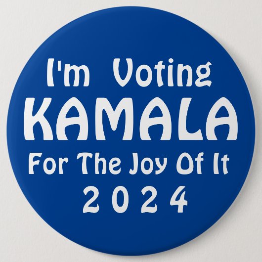 Badge Rond 15,2 Cm Je vote pour Kamala Button (Devant)