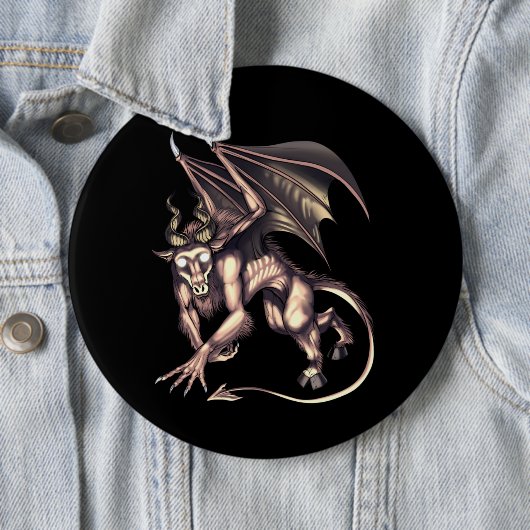 Badge Rond 15,2 Cm Jersey Devil Cryptid Creator (En situation)