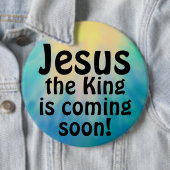 Badge Rond 15,2 Cm Jésus arrive (En situation)