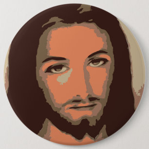 BADGE ROND 15,2 CM JESUS CHRIST
