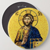 Badge Rond 15,2 Cm Jésus-Christ Pantocrator (Devant & derrière)