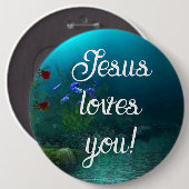 Badge Rond 15,2 Cm Jésus t'aime (Devant & derrière)