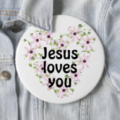 Badge Rond 15,2 Cm Jésus t'aime (En situation)