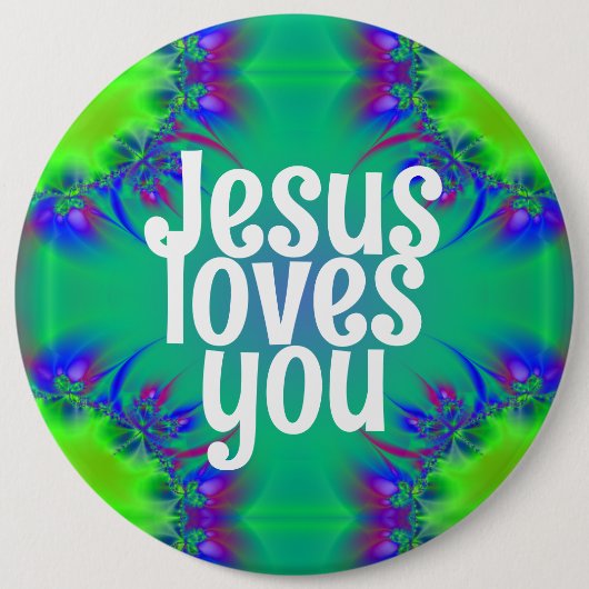 Badge Rond 15,2 Cm Jésus t'aime (Devant)