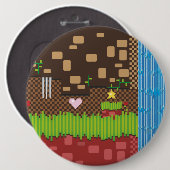 Badge Rond 15,2 Cm Jeu Retro (Devant & derrière)