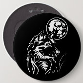 Badge Rond 15,2 Cm jeune loup rêveur (Devant & derrière)