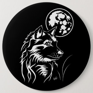 Badge Rond 15,2 Cm jeune loup rêveur