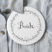 Badge Rond 15,2 Cm Jeune mariée nuptiale d'identification de partie (En situation)