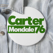 Badge Rond 15,2 Cm Jimmy Carter 76 Carter Mondale rétro Politique (En situation)