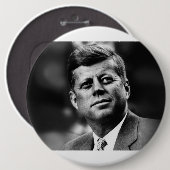 Badge Rond 15,2 Cm John F Kennedy (Devant & derrière)
