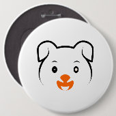 Badge Rond 15,2 Cm Joli chiot (Devant & derrière)