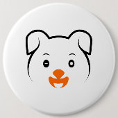 Badge Rond 15,2 Cm Joli chiot (Devant)