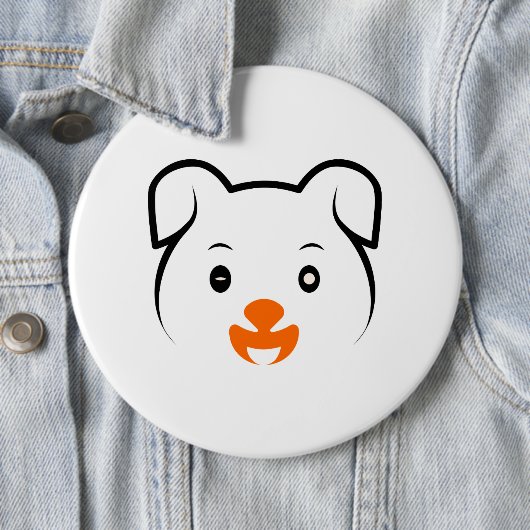 Badge Rond 15,2 Cm Joli chiot (En situation)
