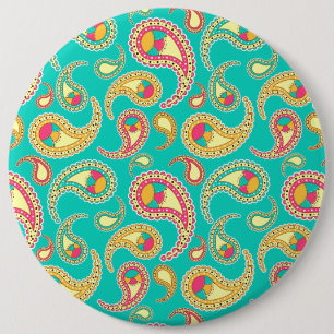 Badge Rond 15,2 Cm Joli coloré vintage paisley motif