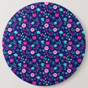 Badge Rond 15,2 Cm Joli fond à motif floral