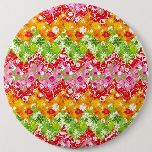 Badge Rond 15,2 Cm Joli motif zigzag estival coloré