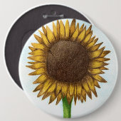 Badge Rond 15,2 Cm Joli tournesol (Devant & derrière)